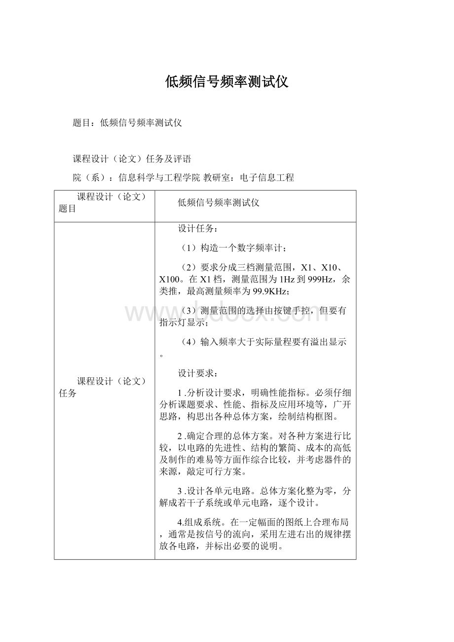 低频信号频率测试仪Word格式文档下载.docx