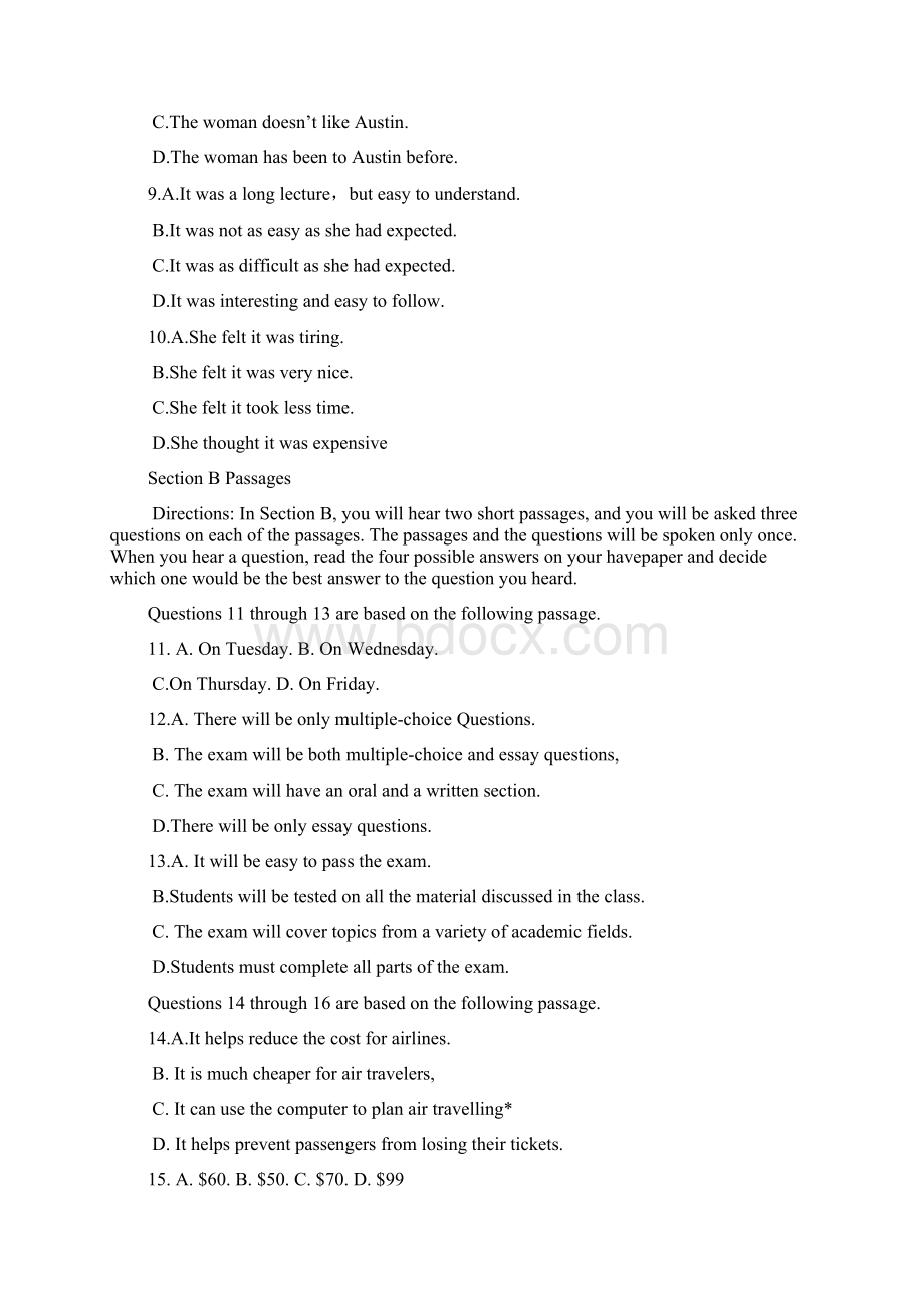 森林学堂上海外国语第一实验中学学年高一上学期期中考试英语试题Word版含答案.docx_第2页