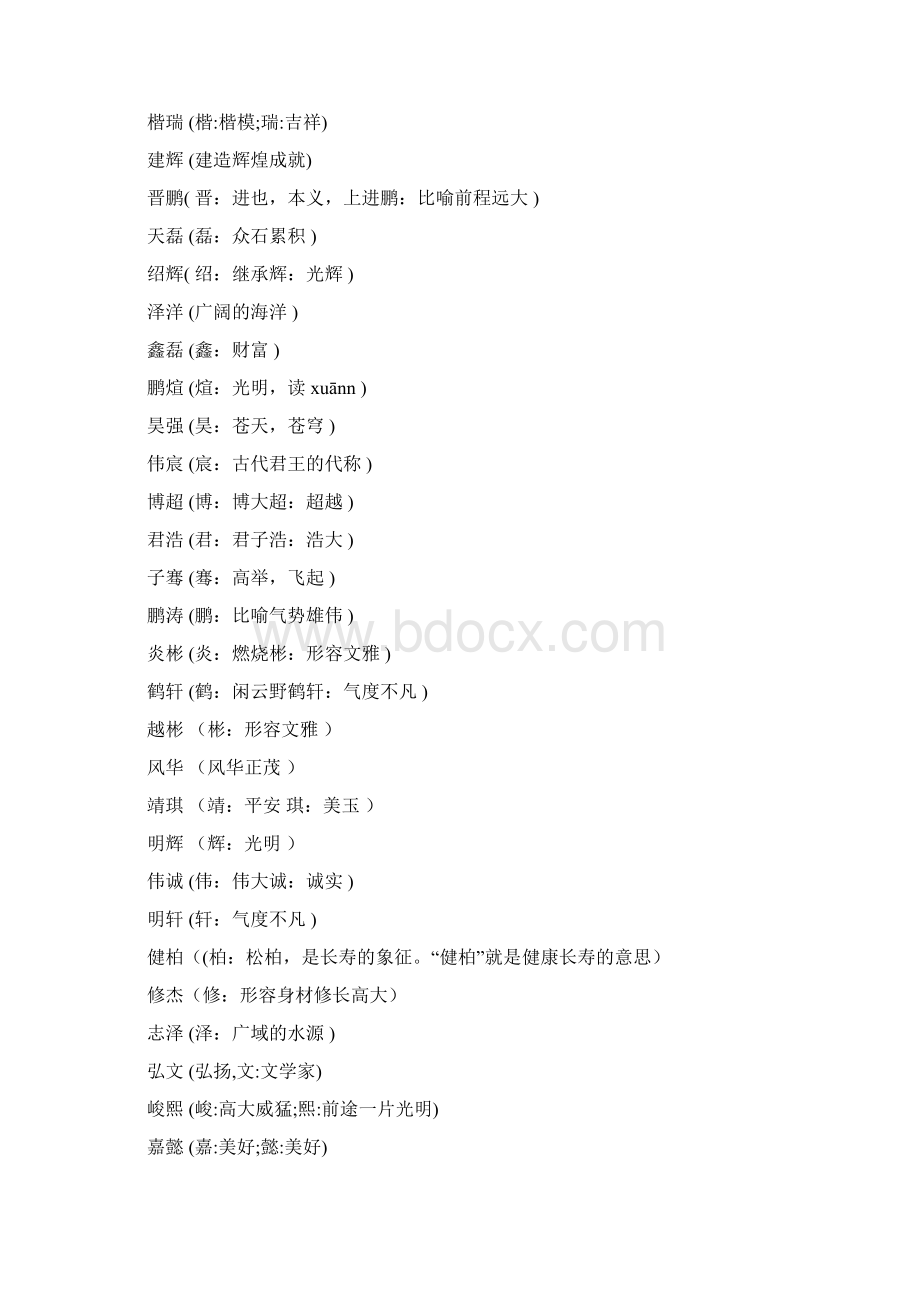 好听的男孩名字Word文档格式.docx_第2页