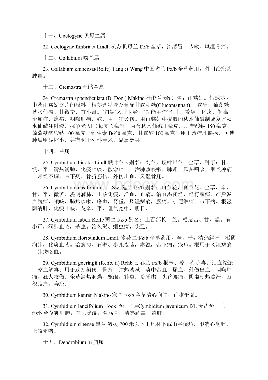 福建药用兰科植物名录简.docx_第3页