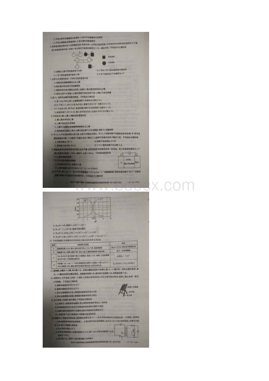 广西高三上学期教育质量诊断性联合考试图片理综.docx_第2页