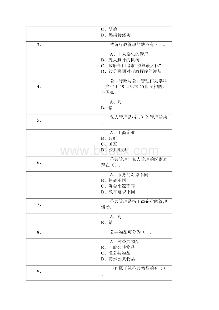 东财行政管理11春专升本公共管理学随堂练习答案复习过程Word格式文档下载.docx_第2页