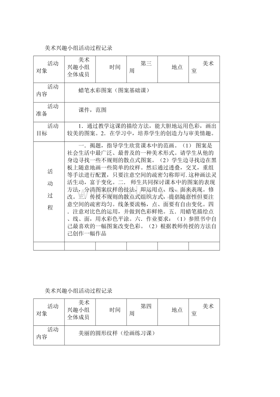 术兴趣小组活动过程记录.docx_第3页