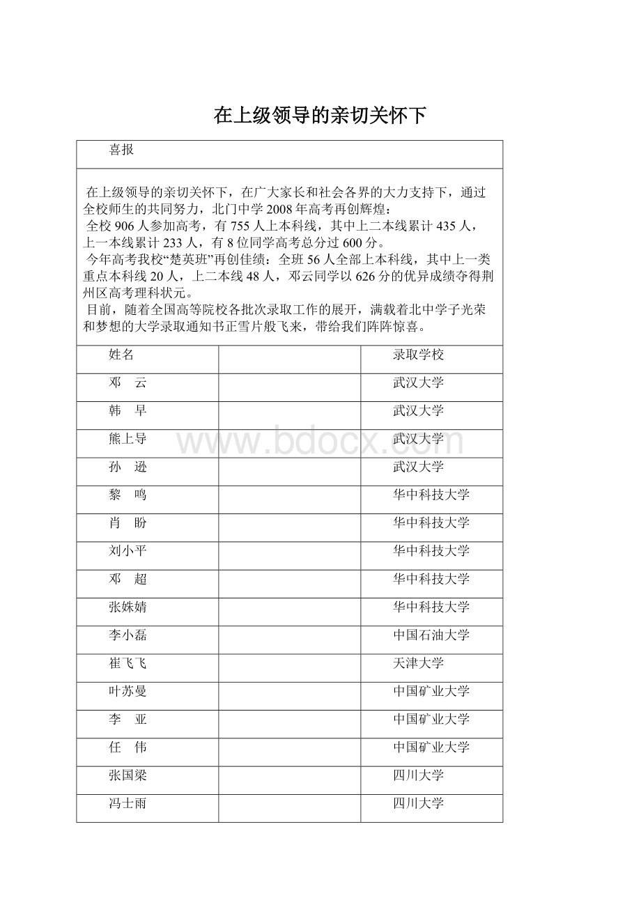 在上级领导的亲切关怀下Word文件下载.docx