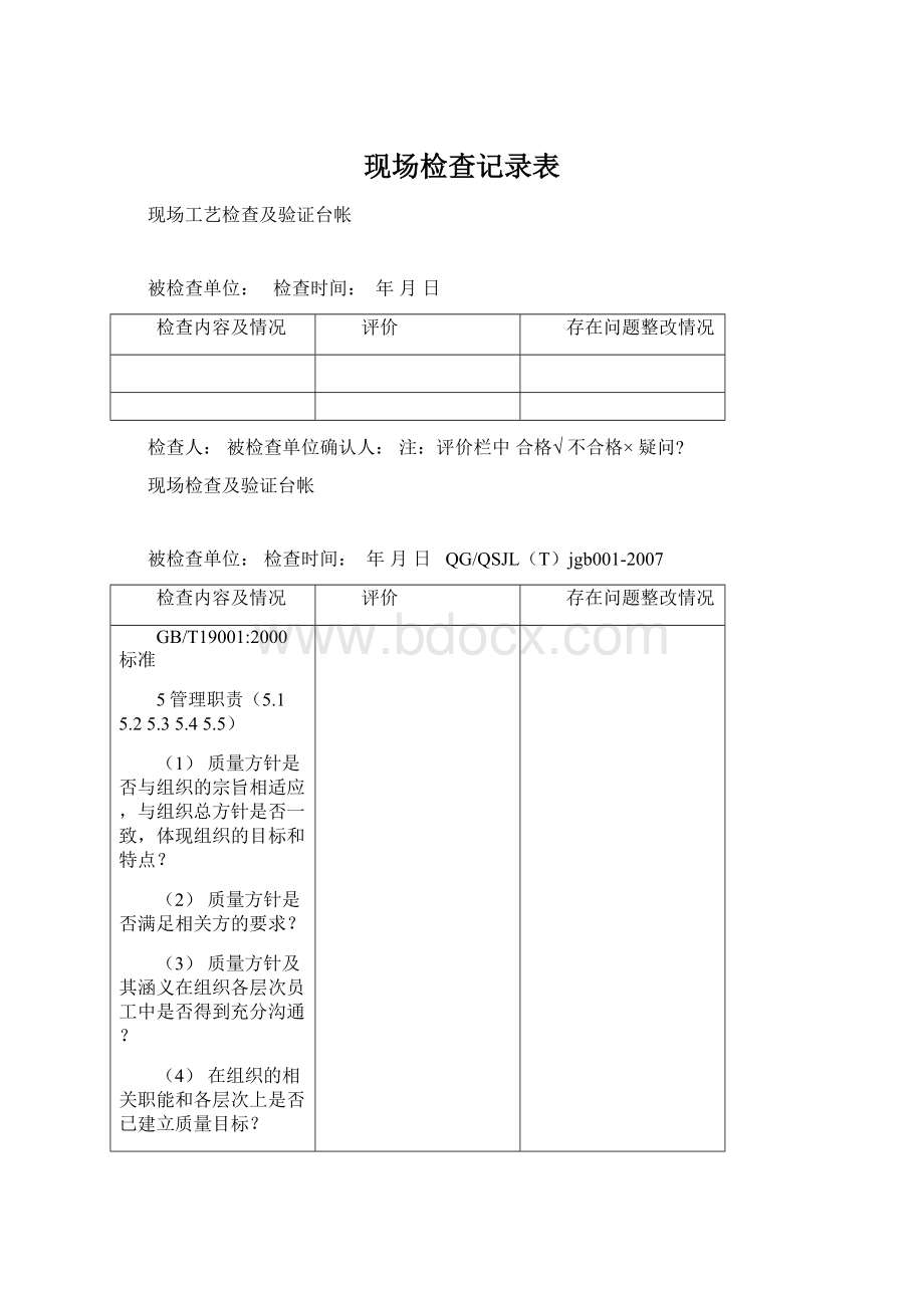 现场检查记录表.docx_第1页