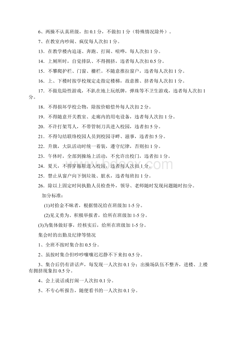 中心小学班级管理工作量化考核评分细则.docx_第2页