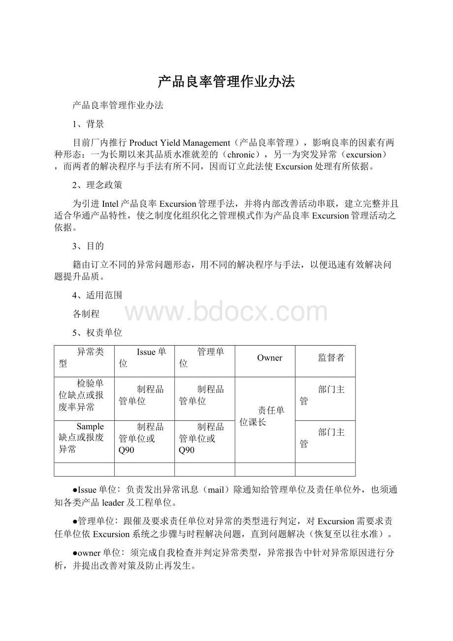 产品良率管理作业办法Word下载.docx