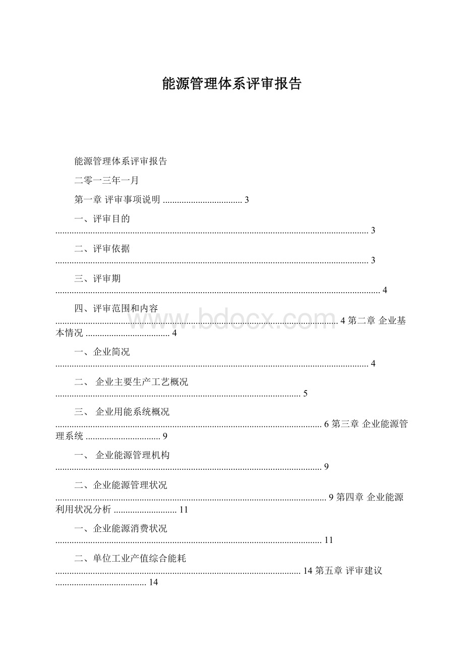 能源管理体系评审报告Word格式文档下载.docx