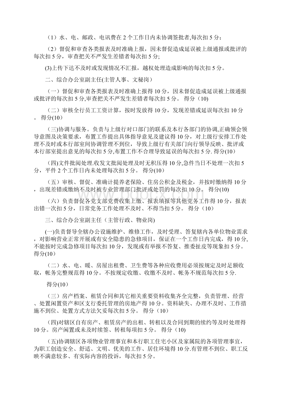 综合办公室考核指标及标准Word文档下载推荐.docx_第2页