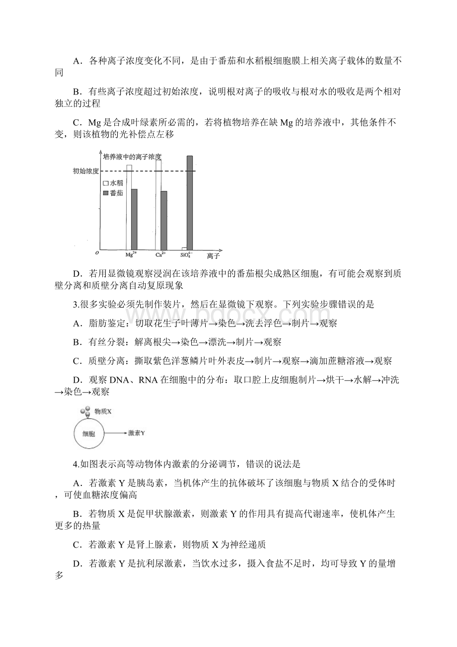 陕西省黄陵县中学届高三生物模拟考试试题含答案.docx_第2页