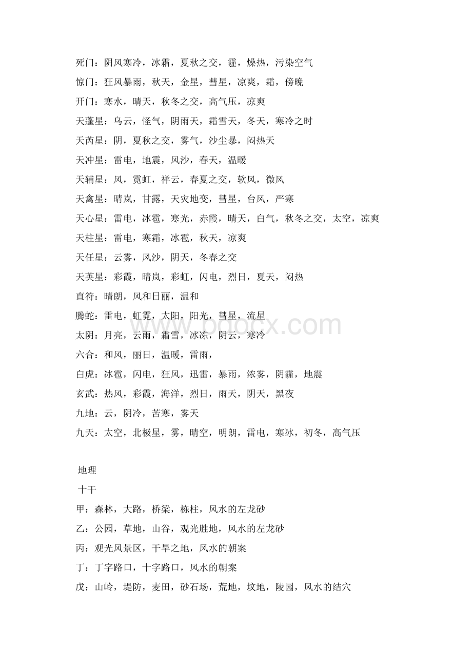 奇门遁甲符号万物类象Word文档下载推荐.docx_第2页