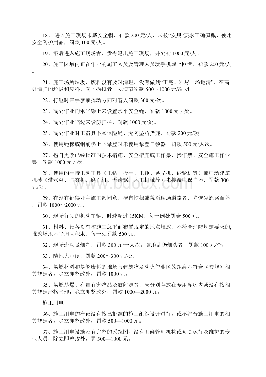 安全文明施工考核细则讨论稿Word文档下载推荐.docx_第3页