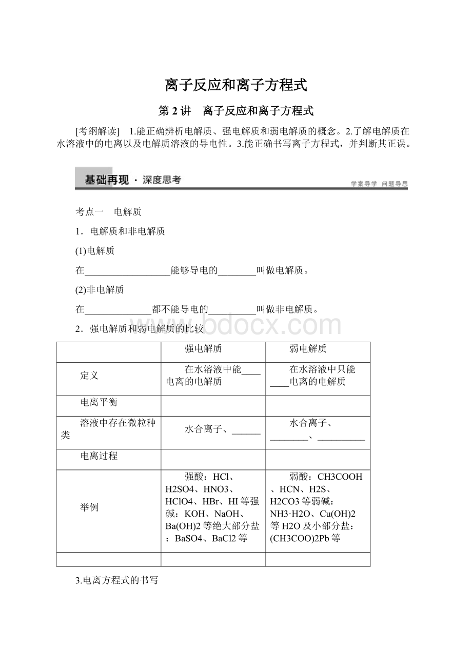 离子反应和离子方程式.docx_第1页