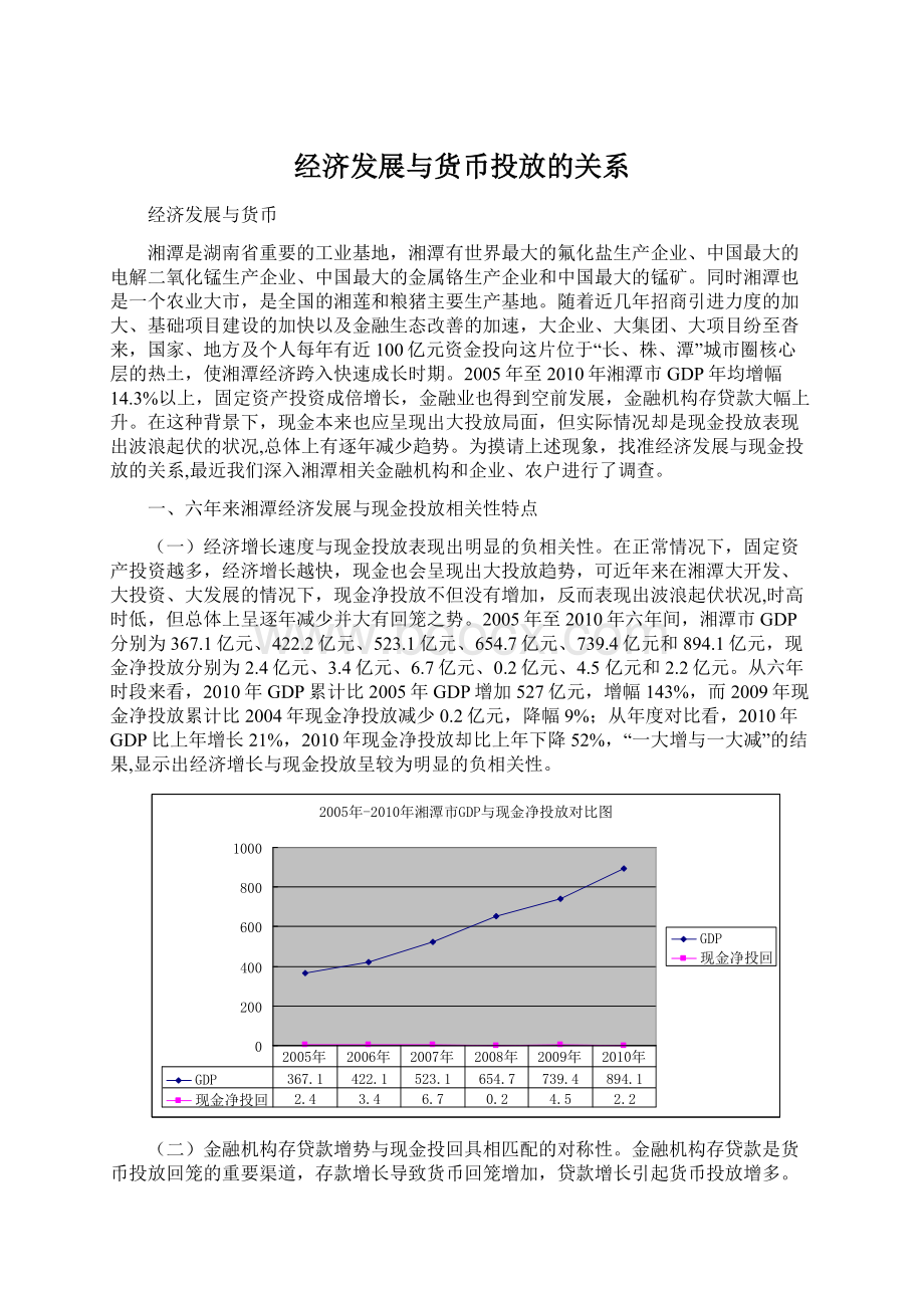 经济发展与货币投放的关系.docx