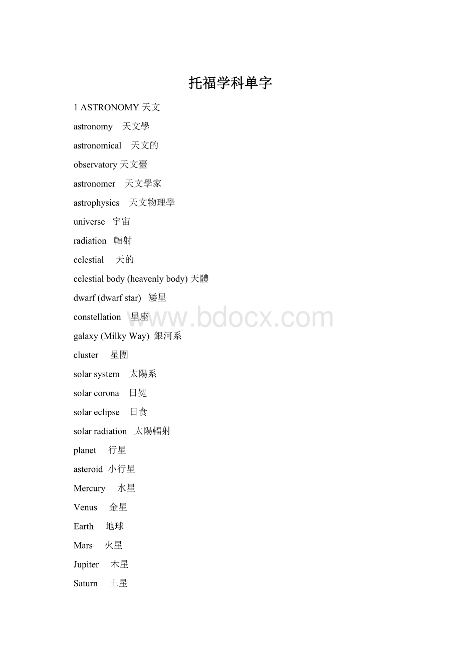 托福学科单字Word文档格式.docx_第1页