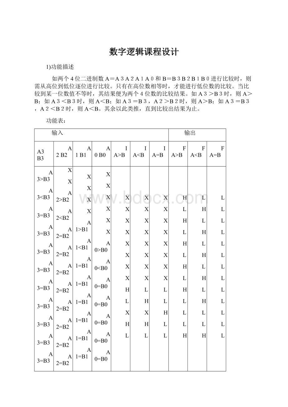 数字逻辑课程设计.docx_第1页