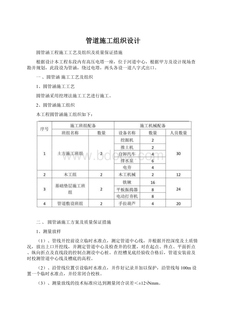 管道施工组织设计Word格式.docx_第1页