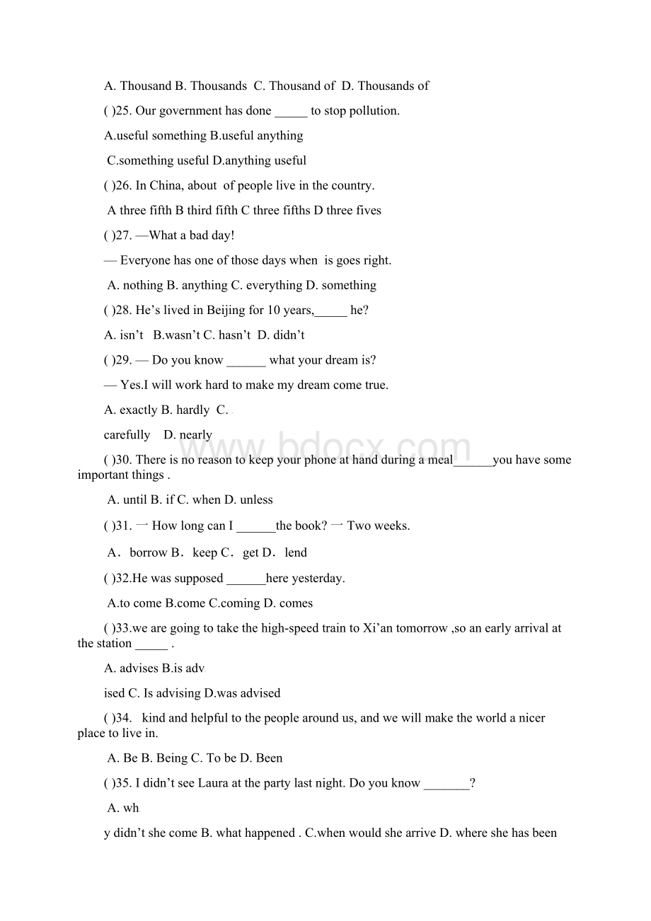 届九年级英语上学期期中模拟试题人教新目标版Word文档下载推荐.docx_第3页