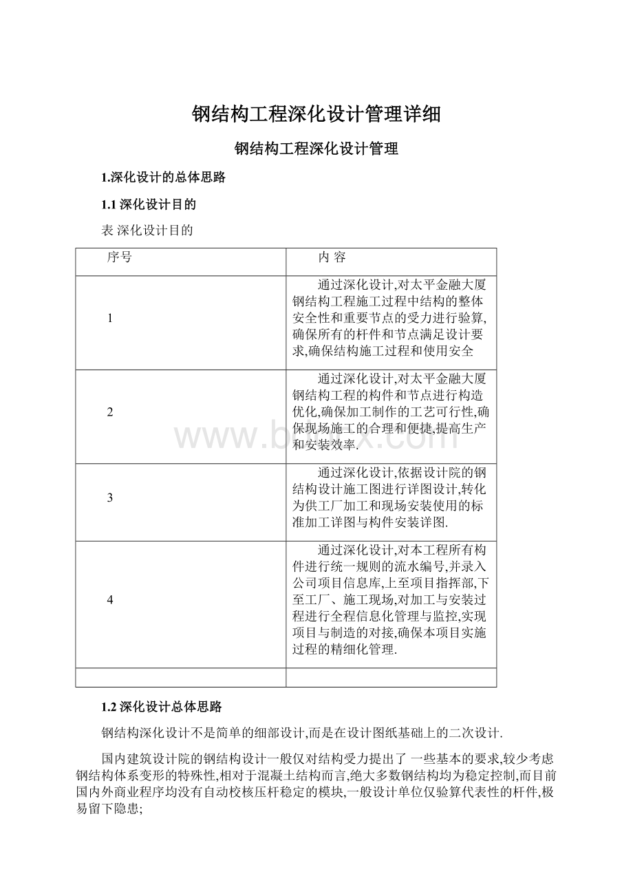 钢结构工程深化设计管理详细Word文档下载推荐.docx