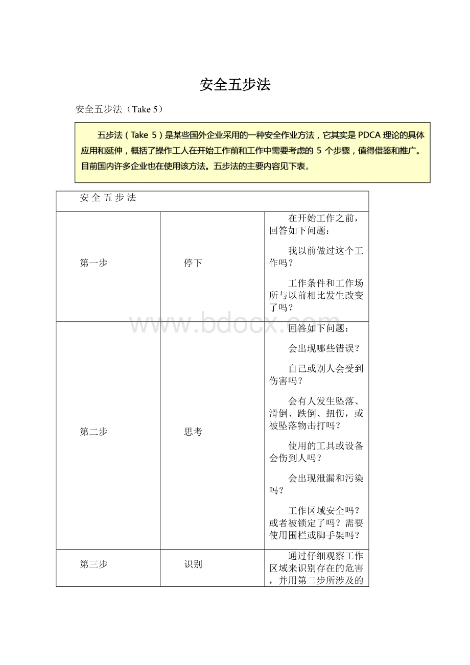 安全五步法Word文档下载推荐.docx_第1页