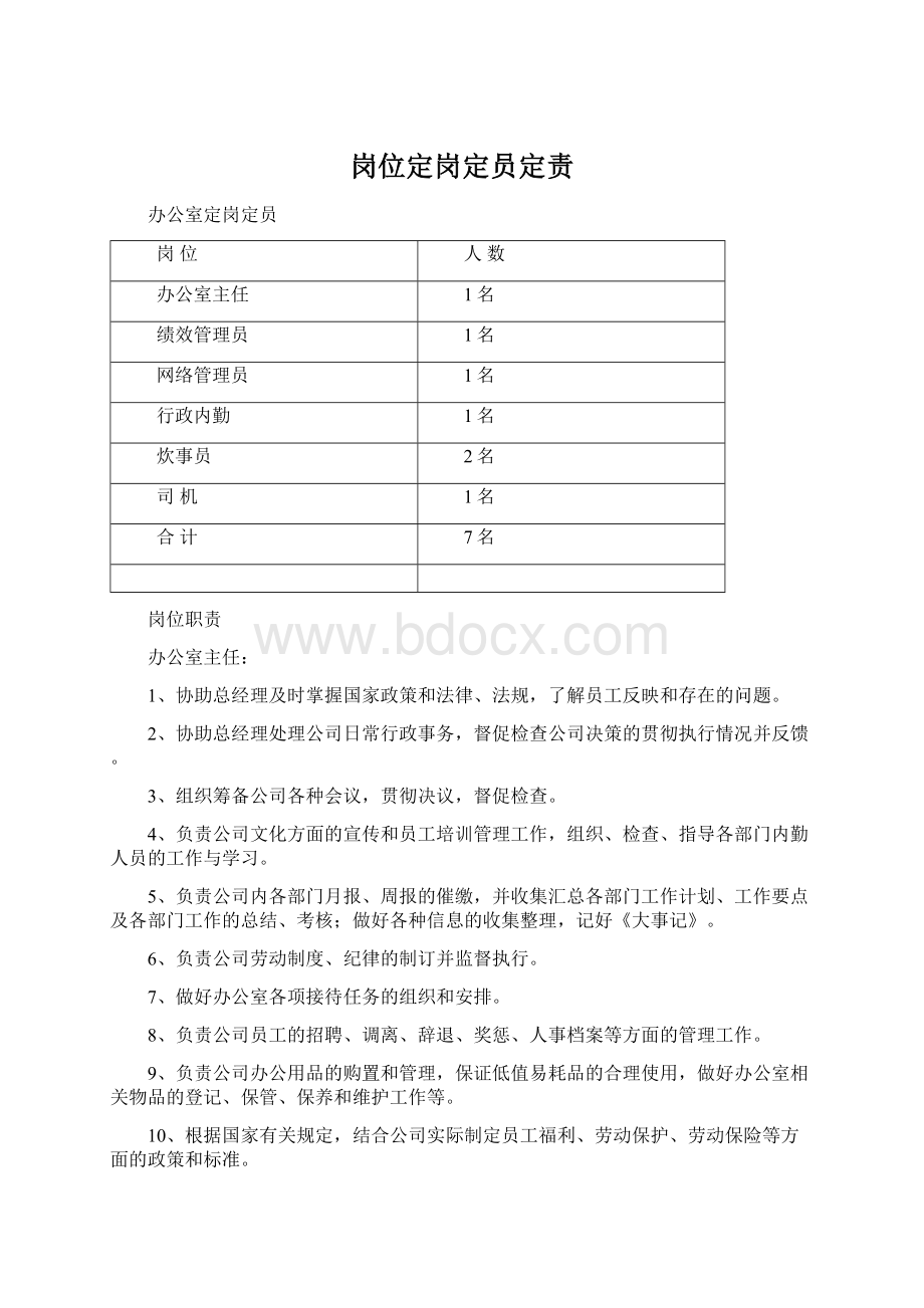 岗位定岗定员定责Word格式文档下载.docx_第1页