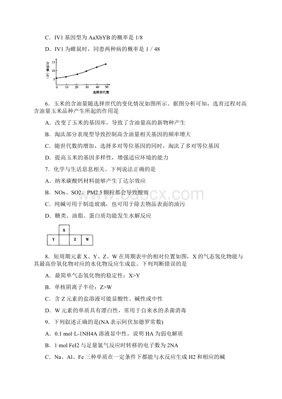 山东临沂市届高三模拟考试二理科综合试题及答案Word格式.docx_第3页