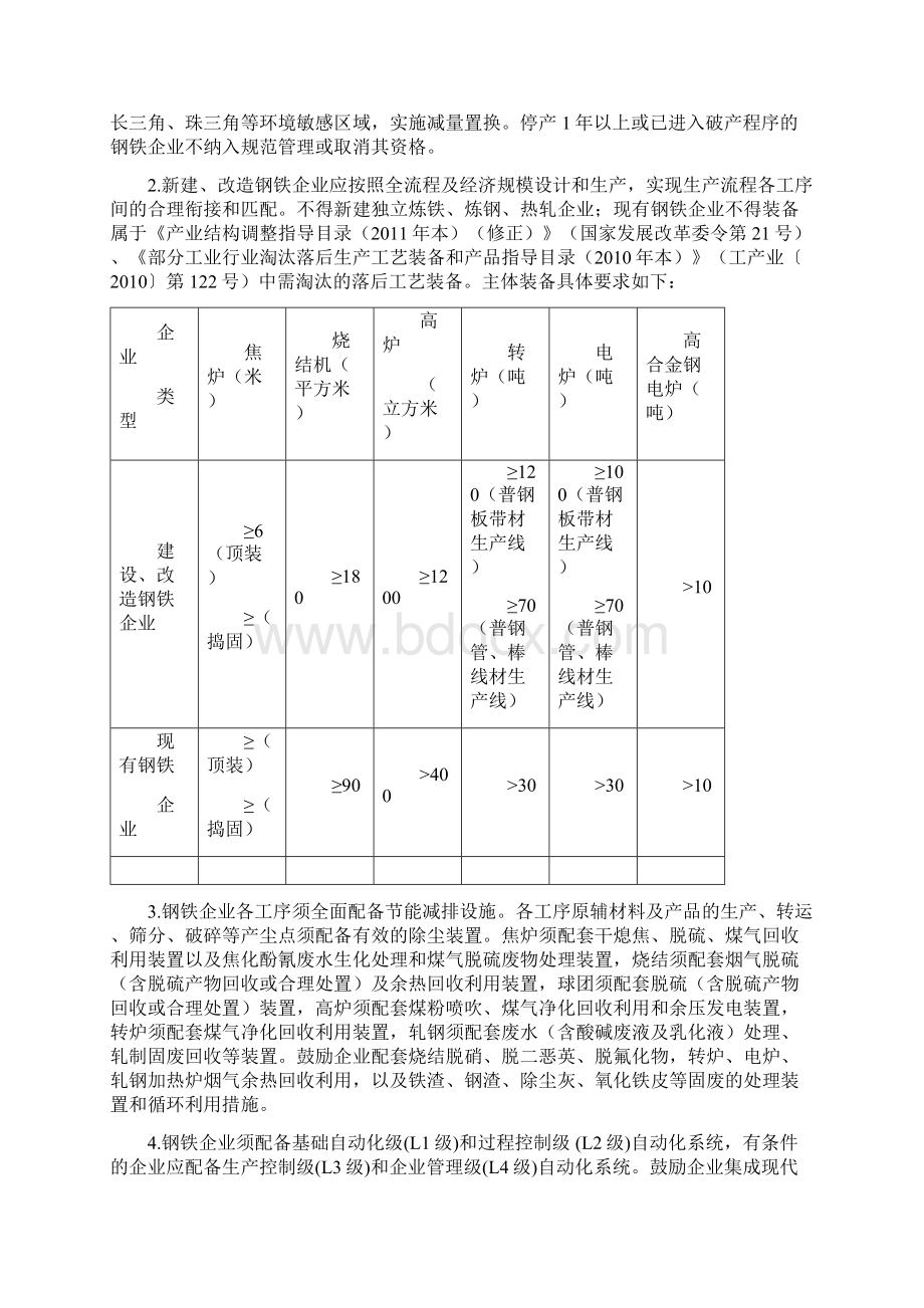 钢铁行业规范条件Word文档格式.docx_第2页