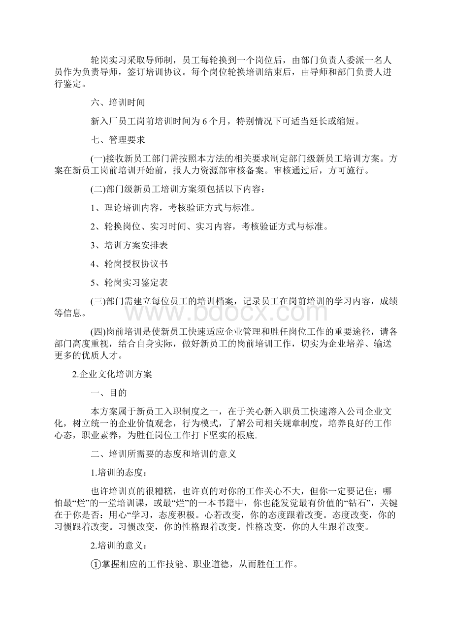 企业文化培训方案5篇.docx_第2页