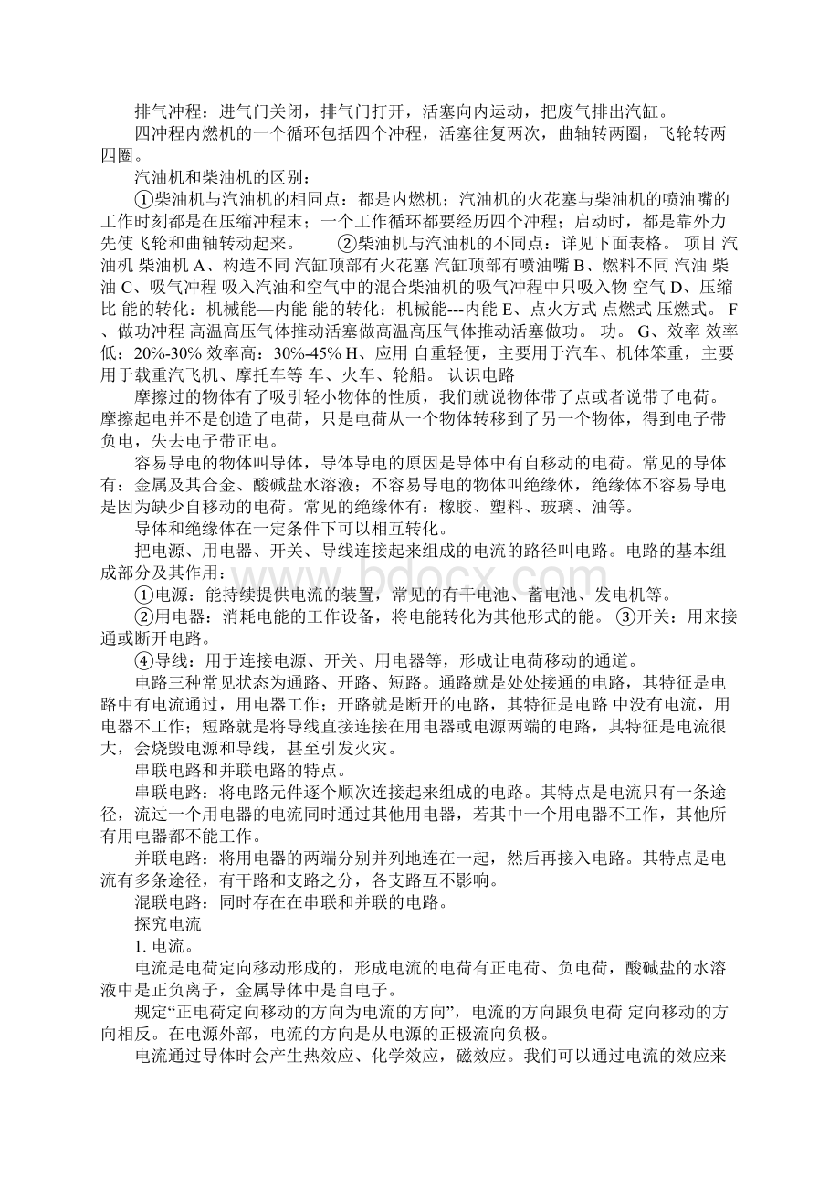 K12学习20XX年新人教版物理九年级上册复习提纲知识点Word格式文档下载.docx_第2页