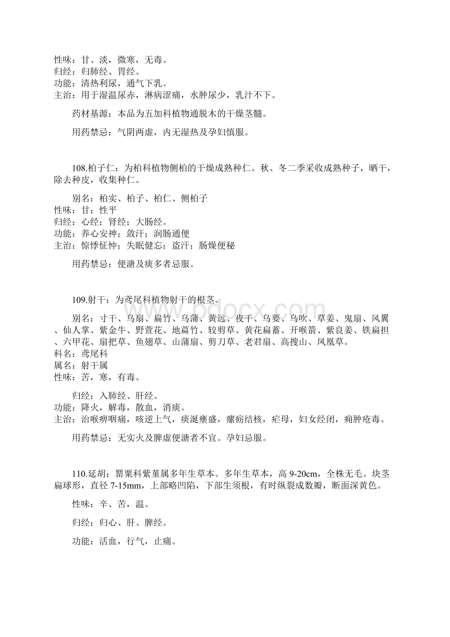 175种常用中药大全Word文件下载.docx_第3页