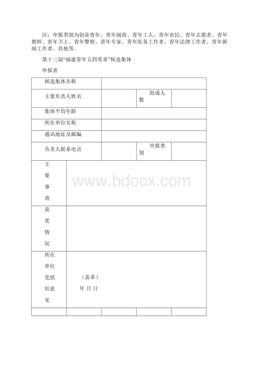 关于申报第十三届福建省青年五四奖章度福建.docx_第3页