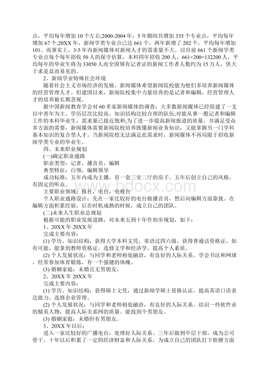 大学人生规划范文1000字大学人生规划书1000字范文文档格式.docx_第2页