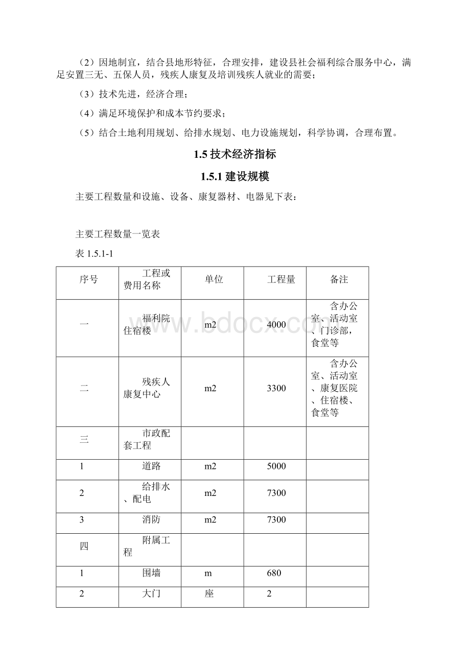 某某县社会福利综合服务中心可行性研究报告Word下载.docx_第3页