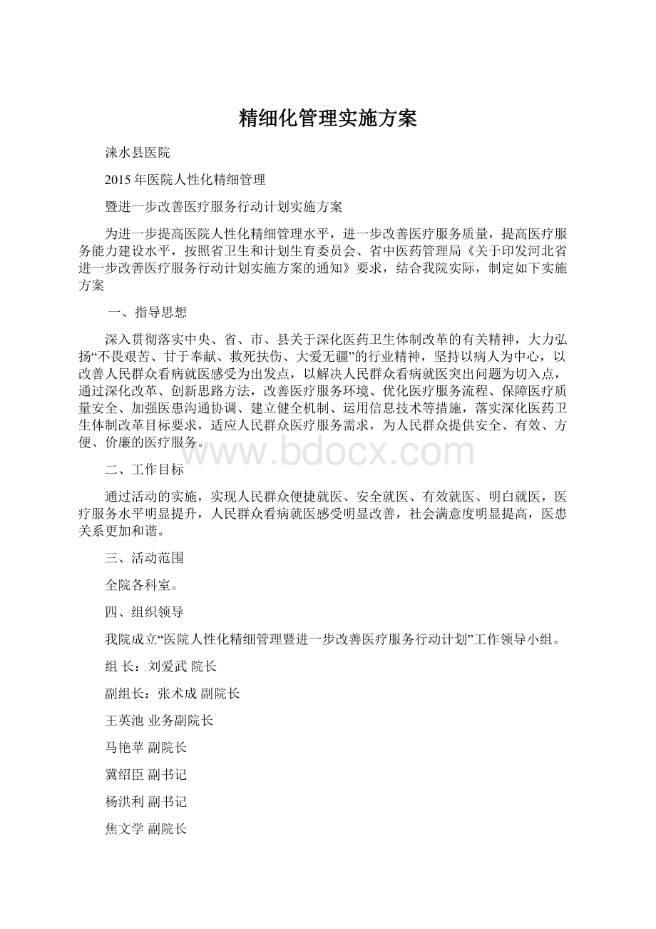 精细化管理实施方案.docx