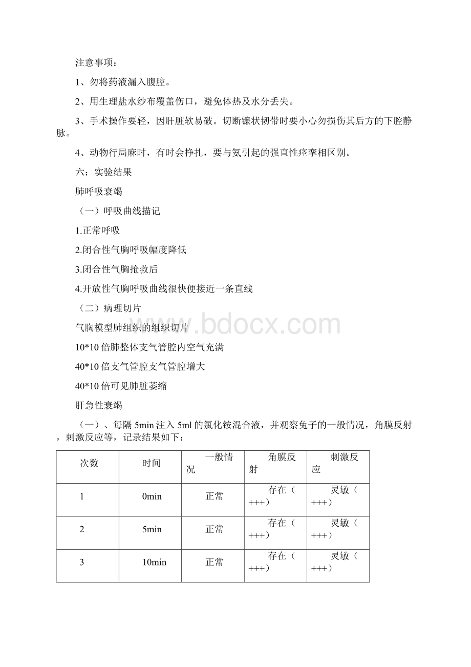 生理实验家兔呼吸衰竭和肝性脑病实验报告之欧阳结创编.docx_第3页