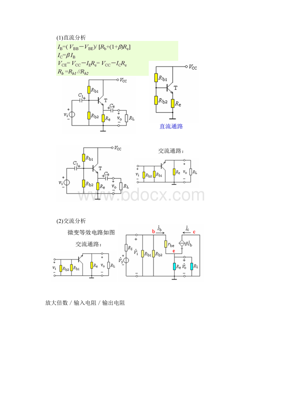 三极管基本放大电路的三种组态Word文档下载推荐.docx_第2页