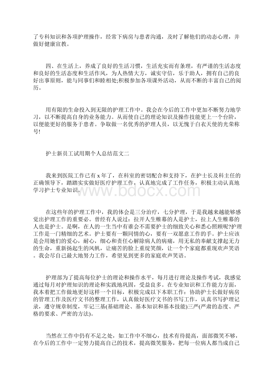 护士新员工试用期个人总结.docx_第2页