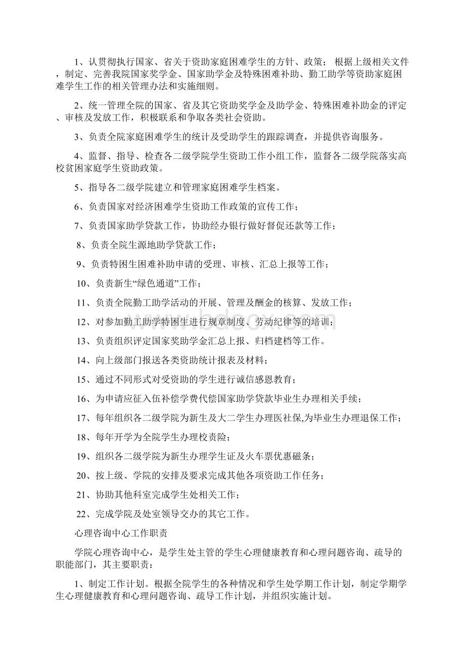 学工系统各岗位工作职责Word文档下载推荐.docx_第2页