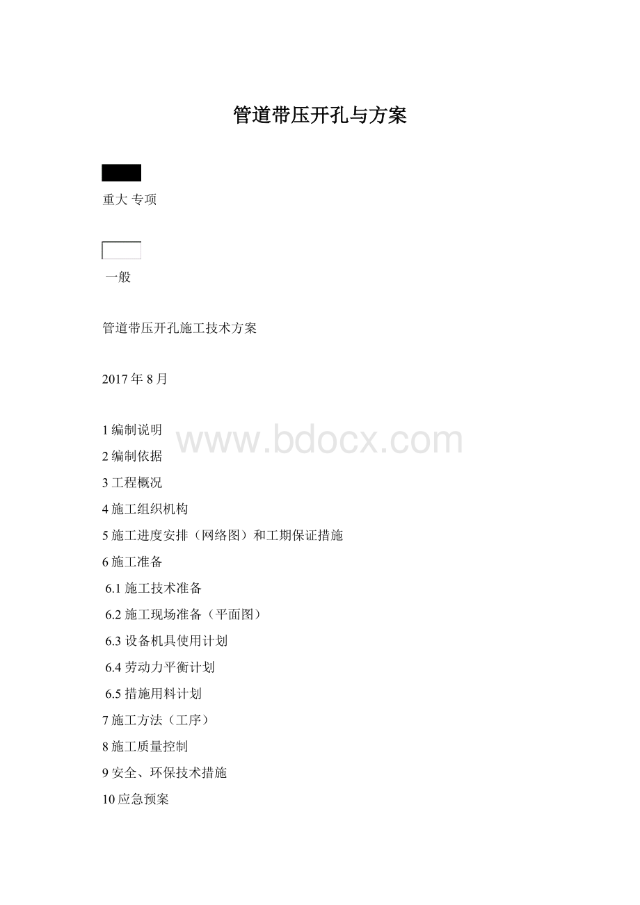 管道带压开孔与方案.docx_第1页