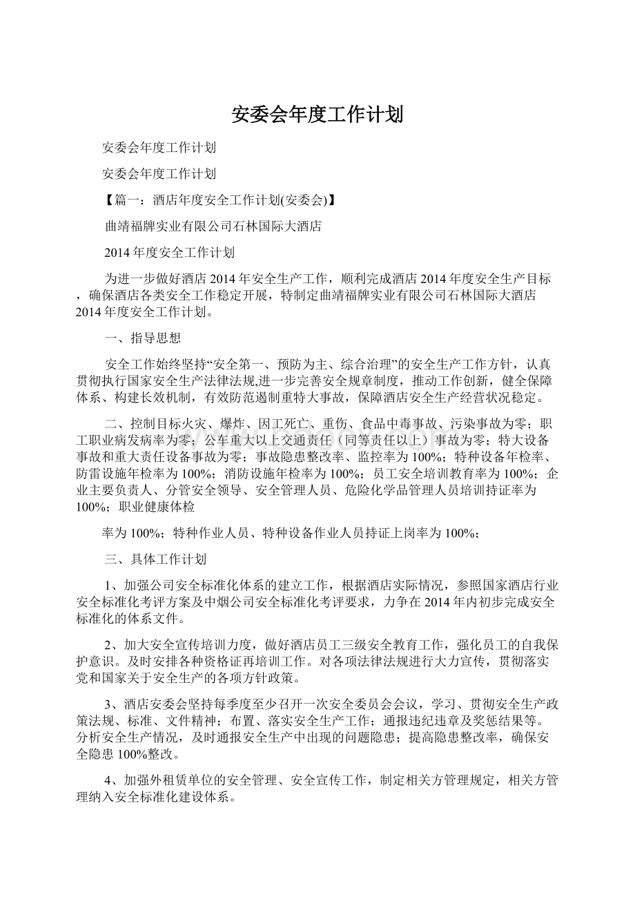 安委会年度工作计划文档格式.docx_第1页