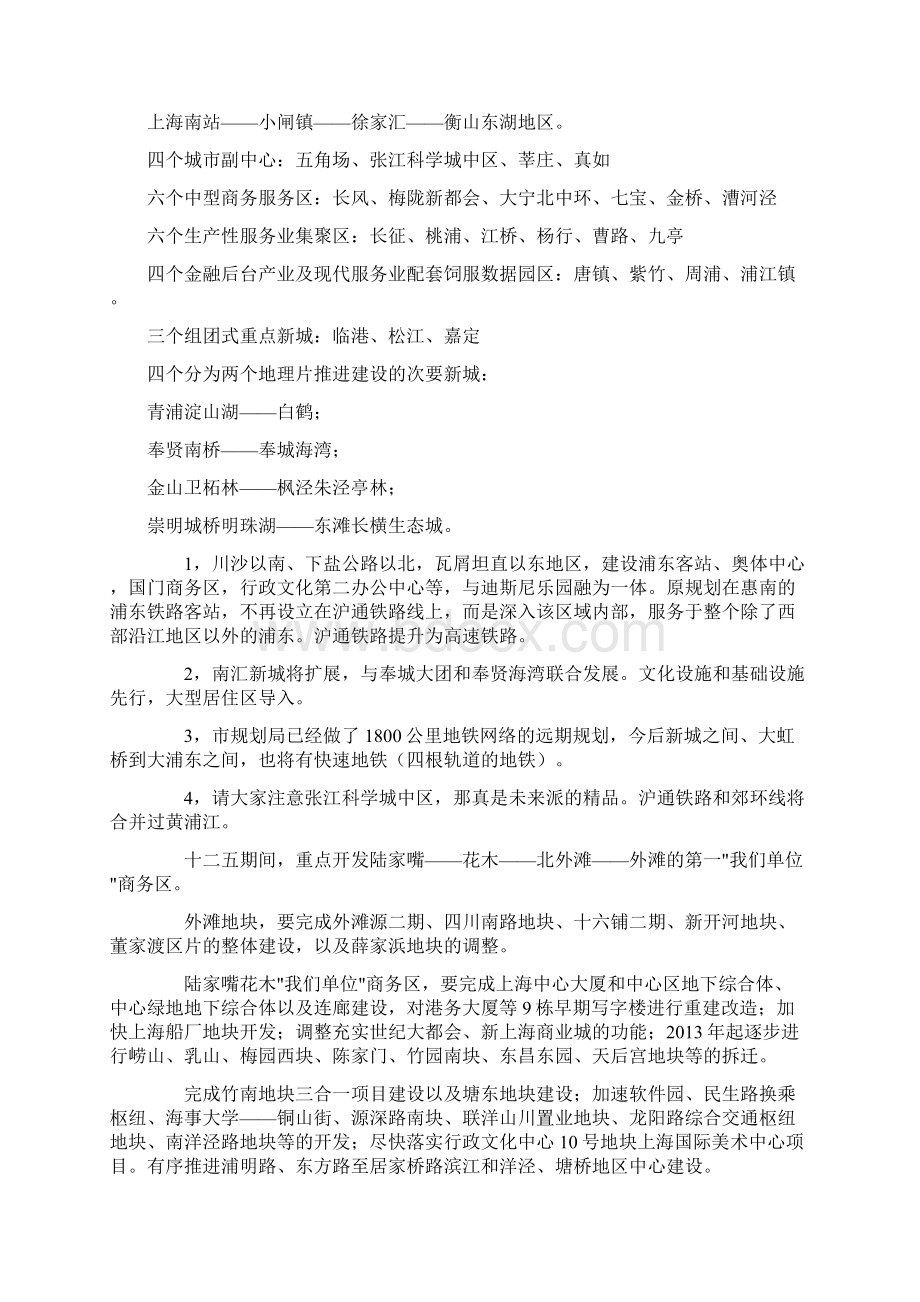 最新最全上海十二五建设规划.docx_第2页