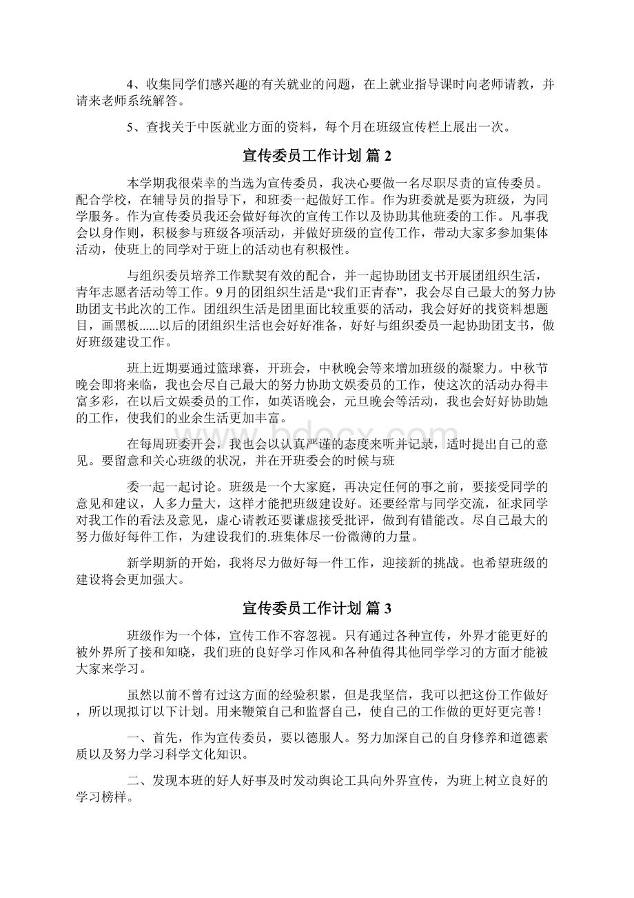 有关宣传委员工作计划9篇Word文档格式.docx_第2页