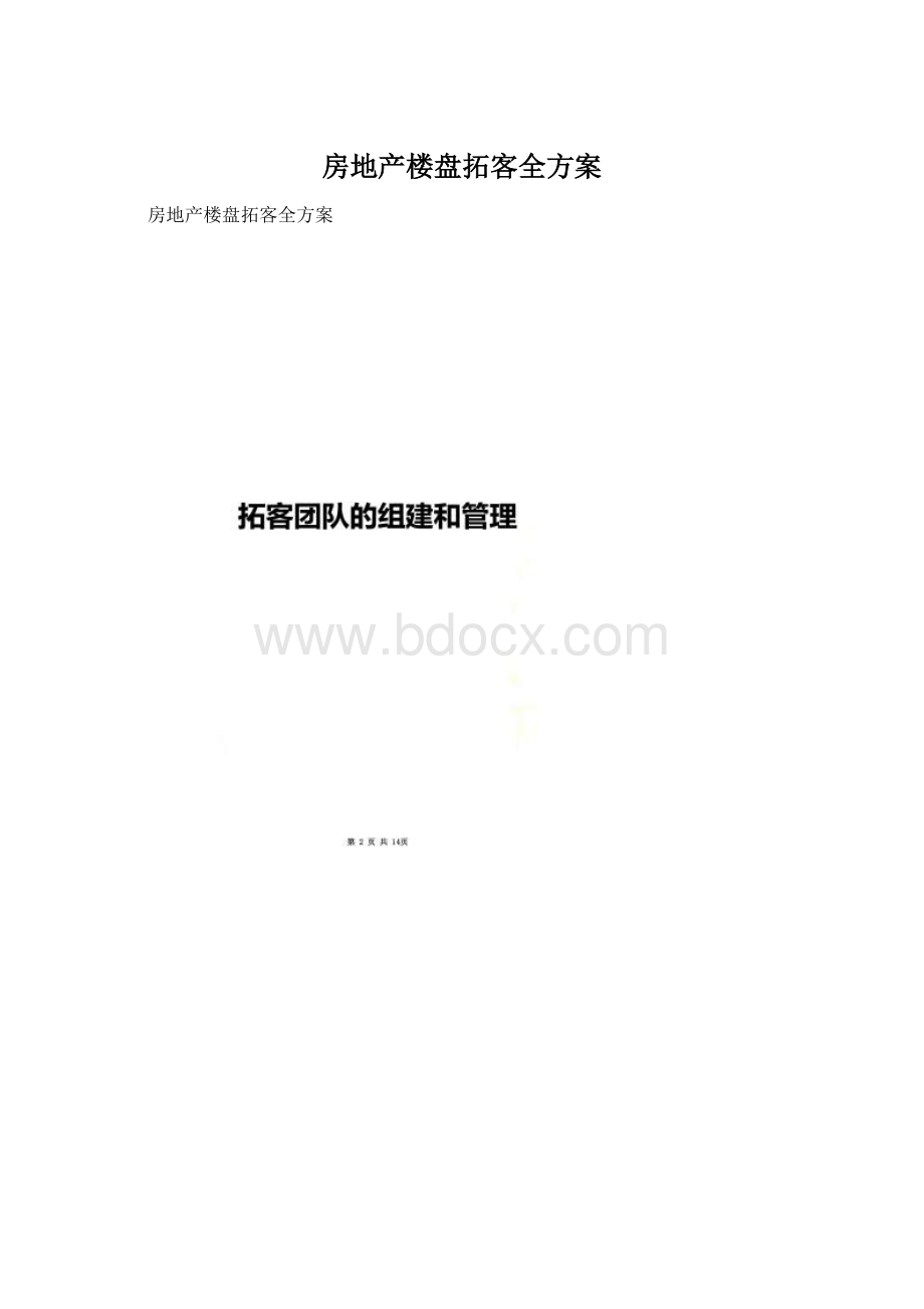 房地产楼盘拓客全方案.docx