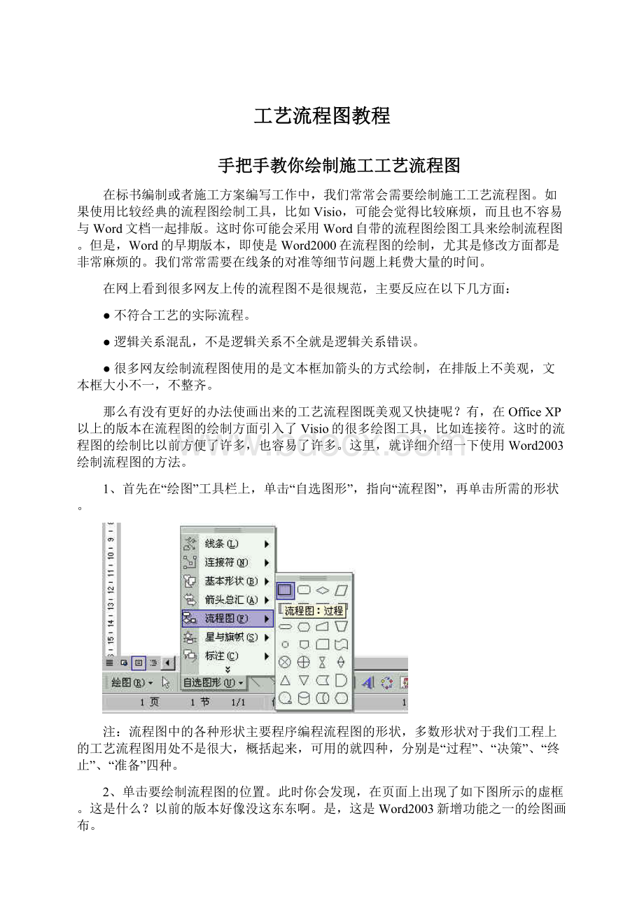 工艺流程图教程Word文档下载推荐.docx