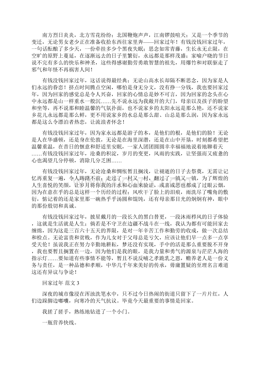 八篇回家过年主题作文范文参考文档格式.docx_第2页