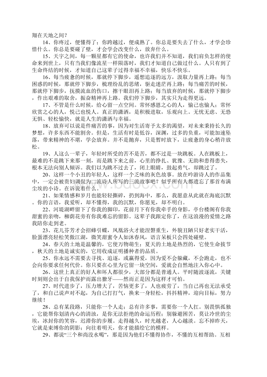 心灵鸡汤经典语录长篇Word文档下载推荐.docx_第2页