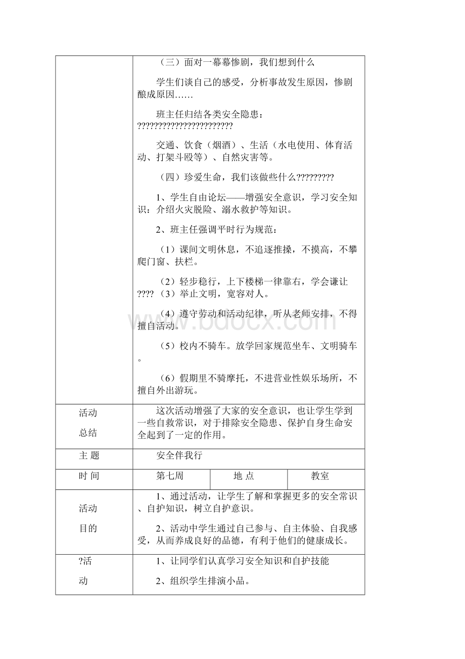 初中班会活动记录.docx_第3页