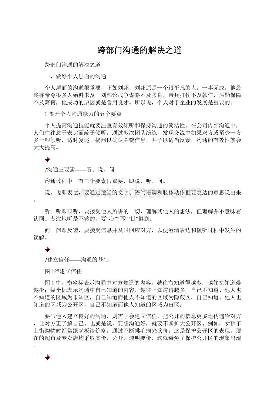 跨部门沟通的解决之道Word格式文档下载.docx