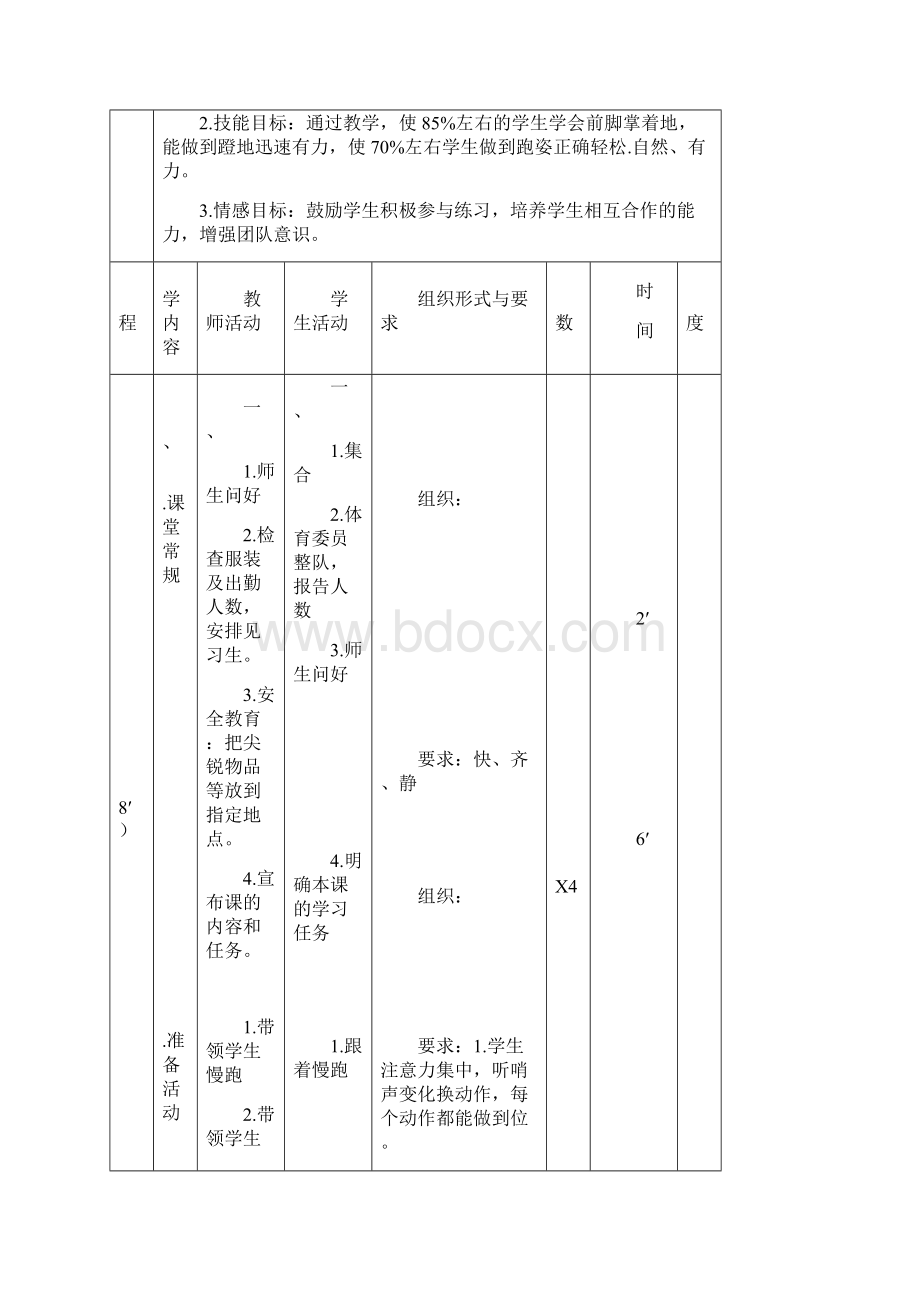 五年级50米快速跑教学设计Word格式.docx_第3页