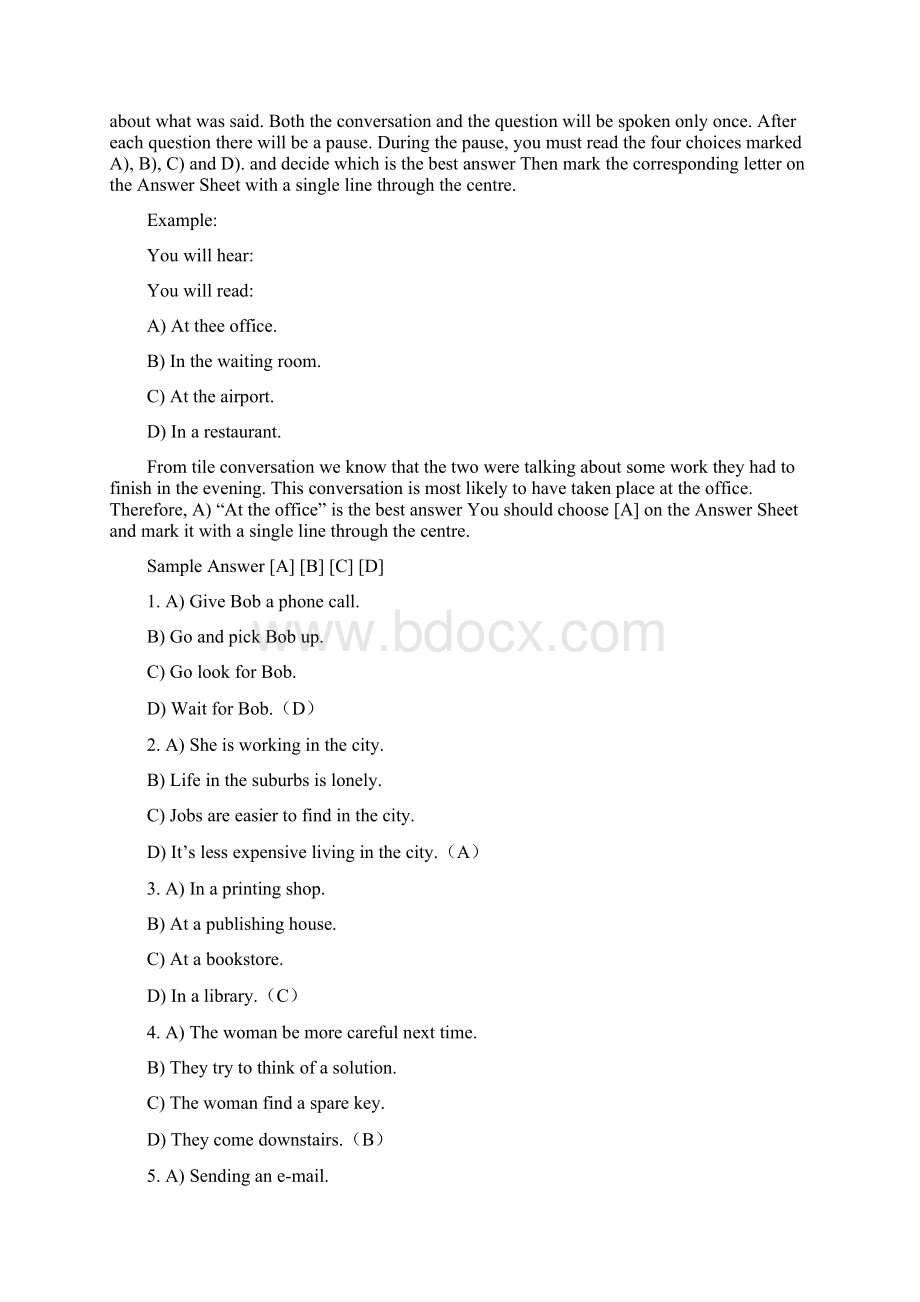 大学英语四级真题及答案共18页.docx_第2页